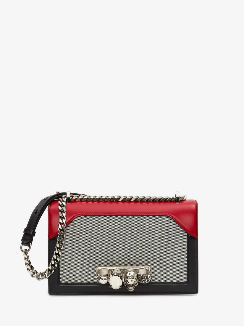 Bolsas De Hombro Alexander McQueen Jewelled Satchel Mujer - Negros/Rojos - Mexico 023-NAEYBQ